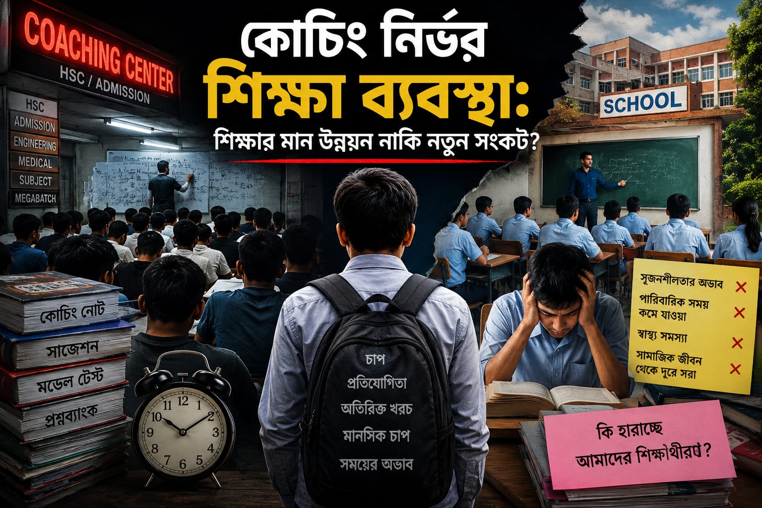 কোচিং নির্ভর শিক্ষা ব্যবস্থা: শিক্ষার মান উন্নয়ন নাকি নতুন সংকট?