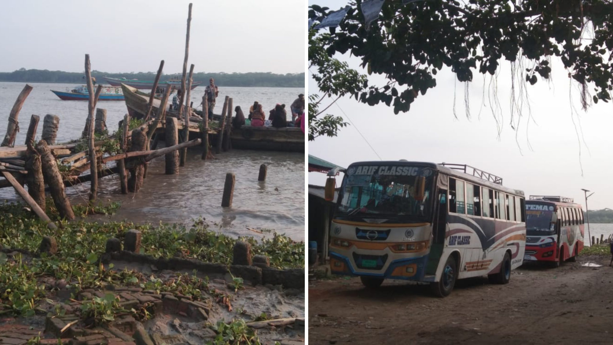 পানগুছি নদীতে কলারন-সন্ন্যাসী ফেরি চালুর দাবিতে সরব এলাকাবাসী