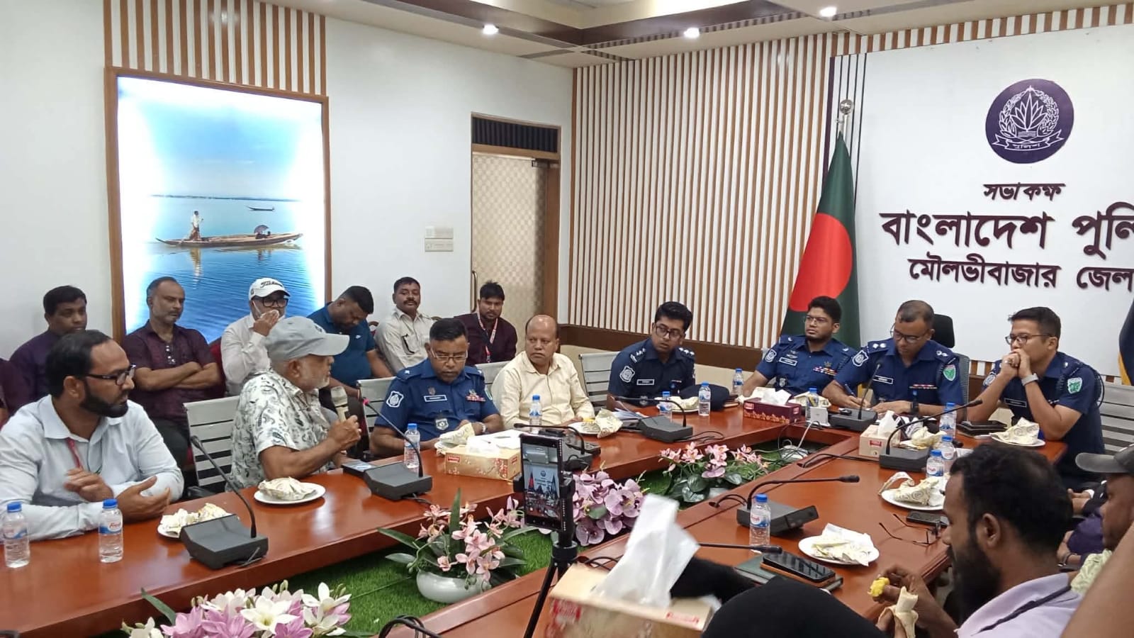 মৌলভীবাজারের নবাগত পুলিশ সুপারের সাথে অনলাইন প্রেসক্লাবের মতবিনিময় সভা