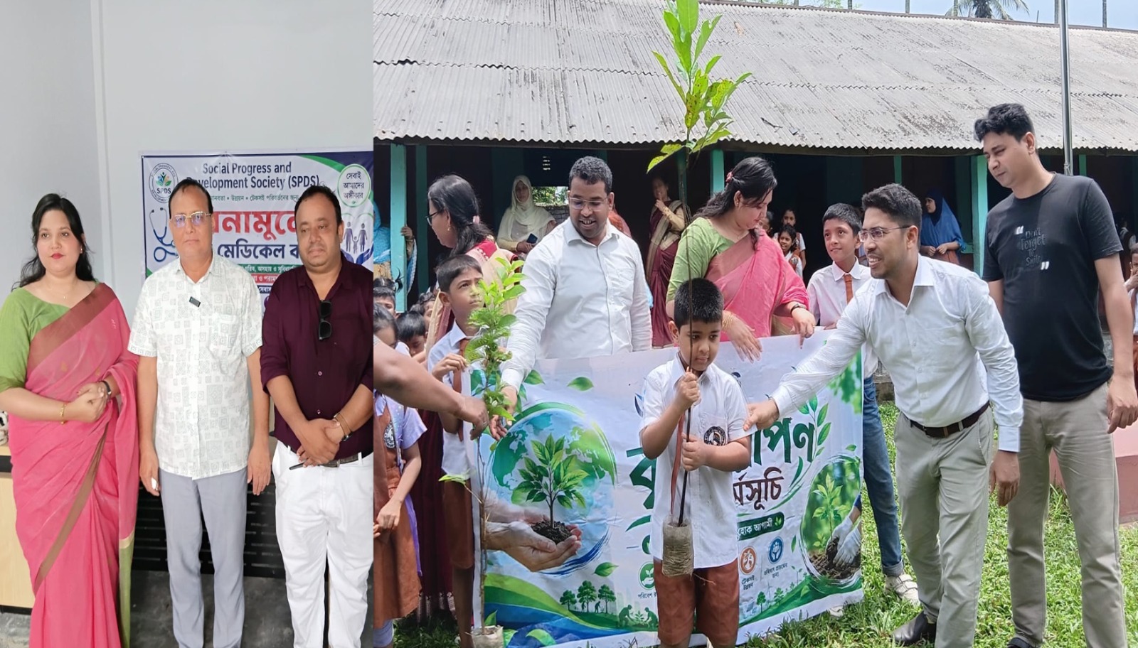 ঠাকুরগাঁওয়ে SPDS-এর ৪০০ গাছের চারা বিতরণ, নতুন কার্যালয়ের উদ্বোধন