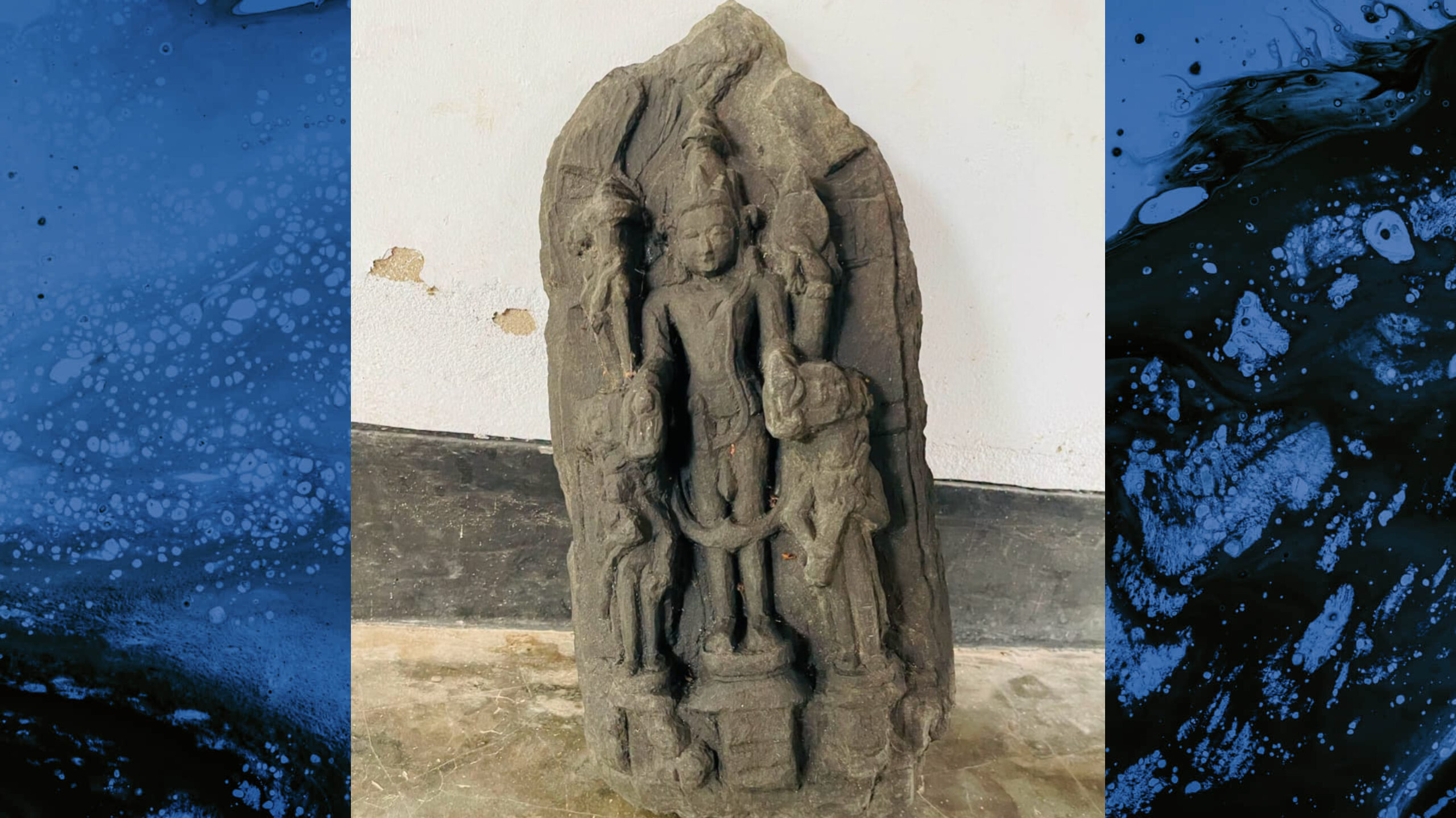 রাণীনগরে ৯ কেজি ওজনের কষ্টি পাথরের বিষ্ণু মূর্তি উদ্ধার 