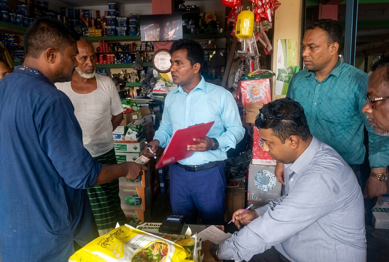 খুচরা সার বিক্রির অভিযোগে এক দোকানে ৫ হাজার টাকা জরিমানা