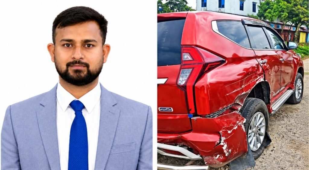 সড়ক দুর্ঘটনার শিকার হয়েও জেলা প্রশাসকের মিটিংয়ে অংশ নিলেন ইউএনও