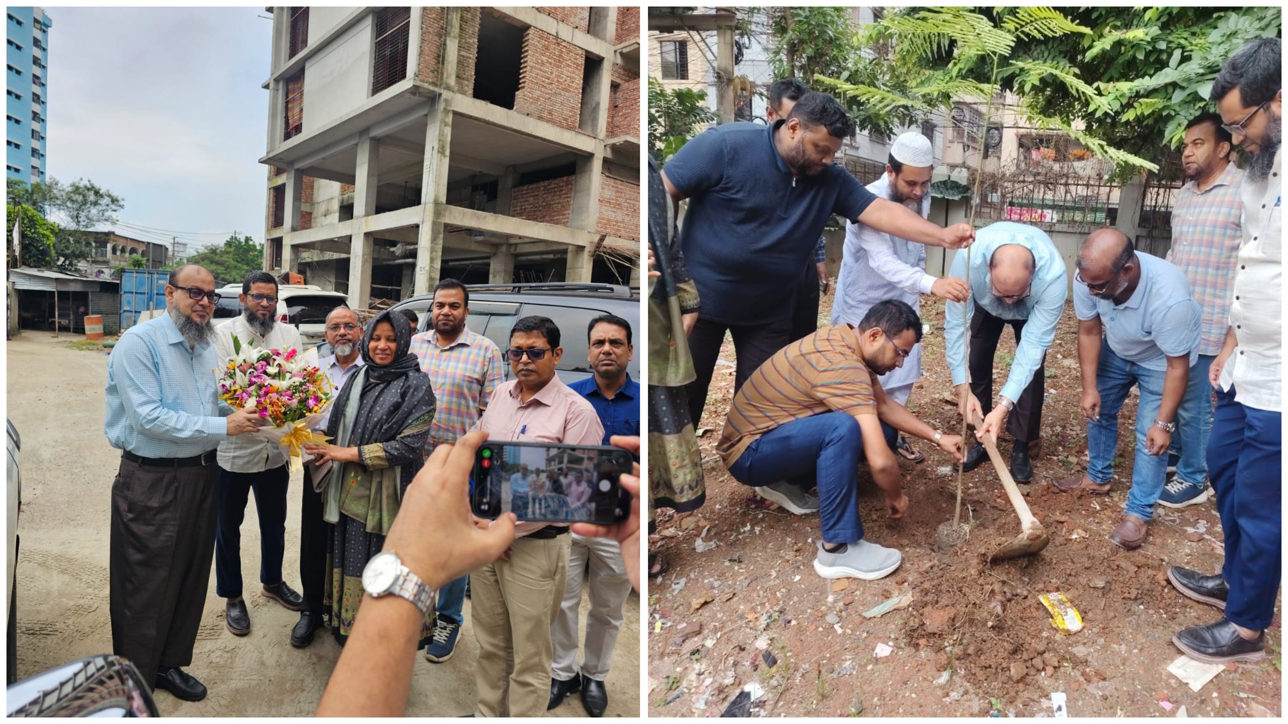 রাজধানীতে জাতীয় গৃহায়ন কর্তৃপক্ষের বিভিন্ন প্রকল্প পরিদর্শনে গণপূর্ত সচিব