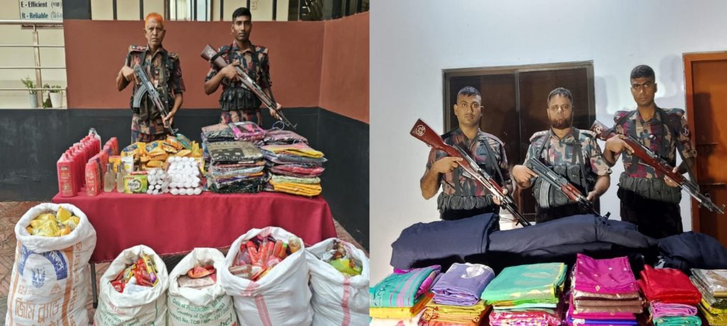 যশোর সীমান্তে অবৈধ চোরাচালানী বিভিন্ন মালামাল জব্দ